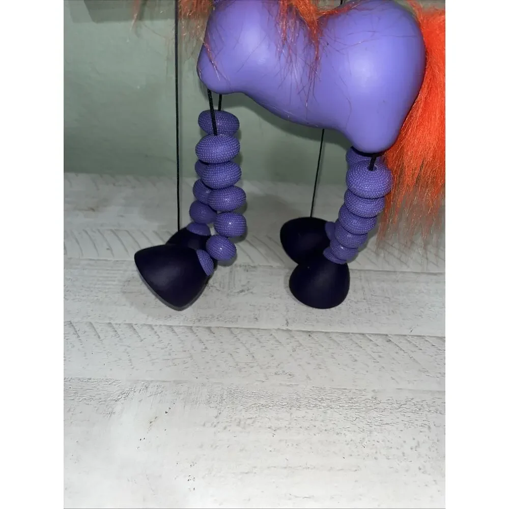 Bozart Delilah the Unicorn Marionette Puppet 1998 Purple Orange Mane
